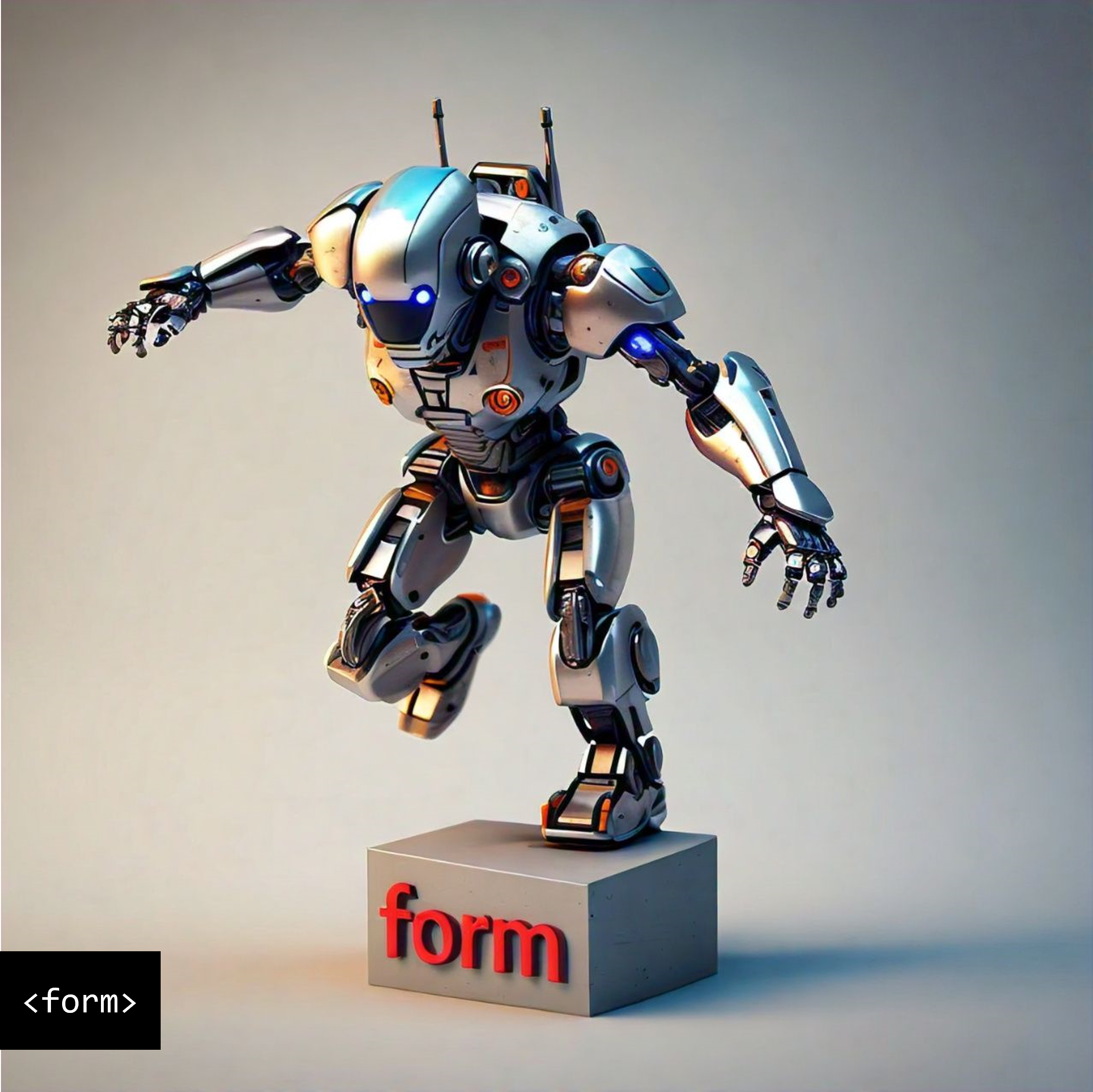 Robot balancing on <form>
